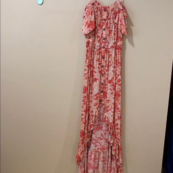 Vici coral/pink floral dress - Picture 3 of 8